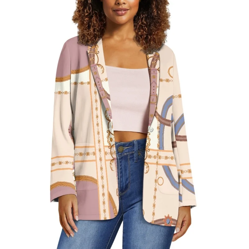 Noisydesigns роскошные золотые блейзеры с цветочным узором для женщин элегантные