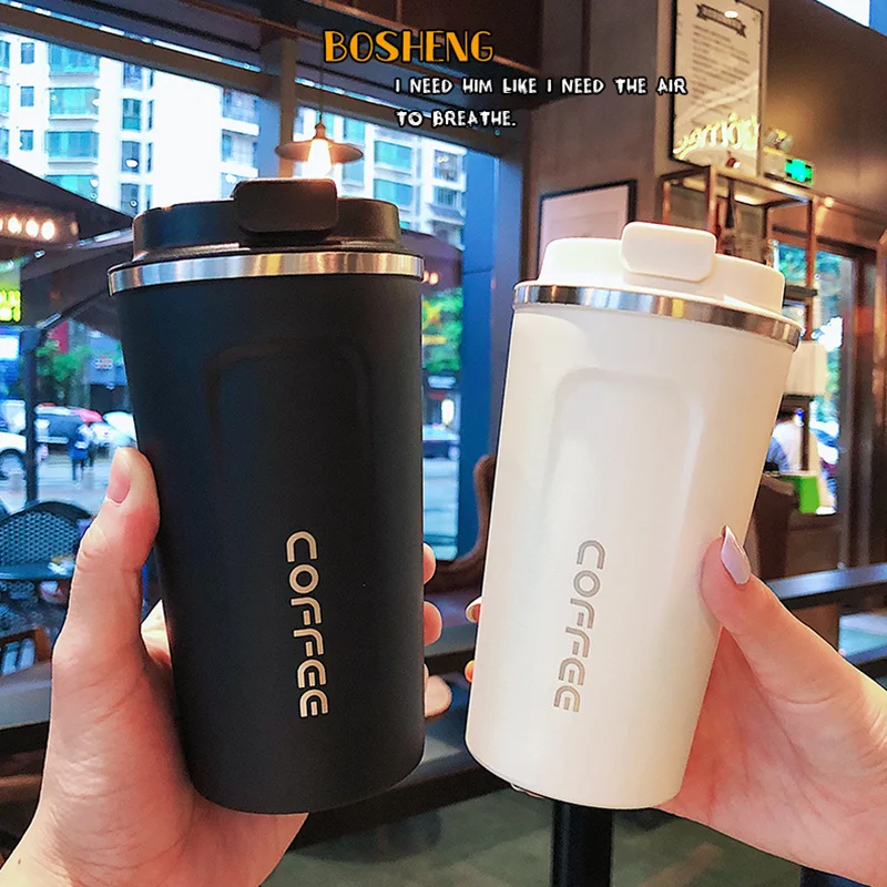 

380/510ML Stainless Steel Coffee Thermos Leak-Proof Mug Travel Office Thermal Vacuum Flask Insulated Cup Milk Tea Water Bottle