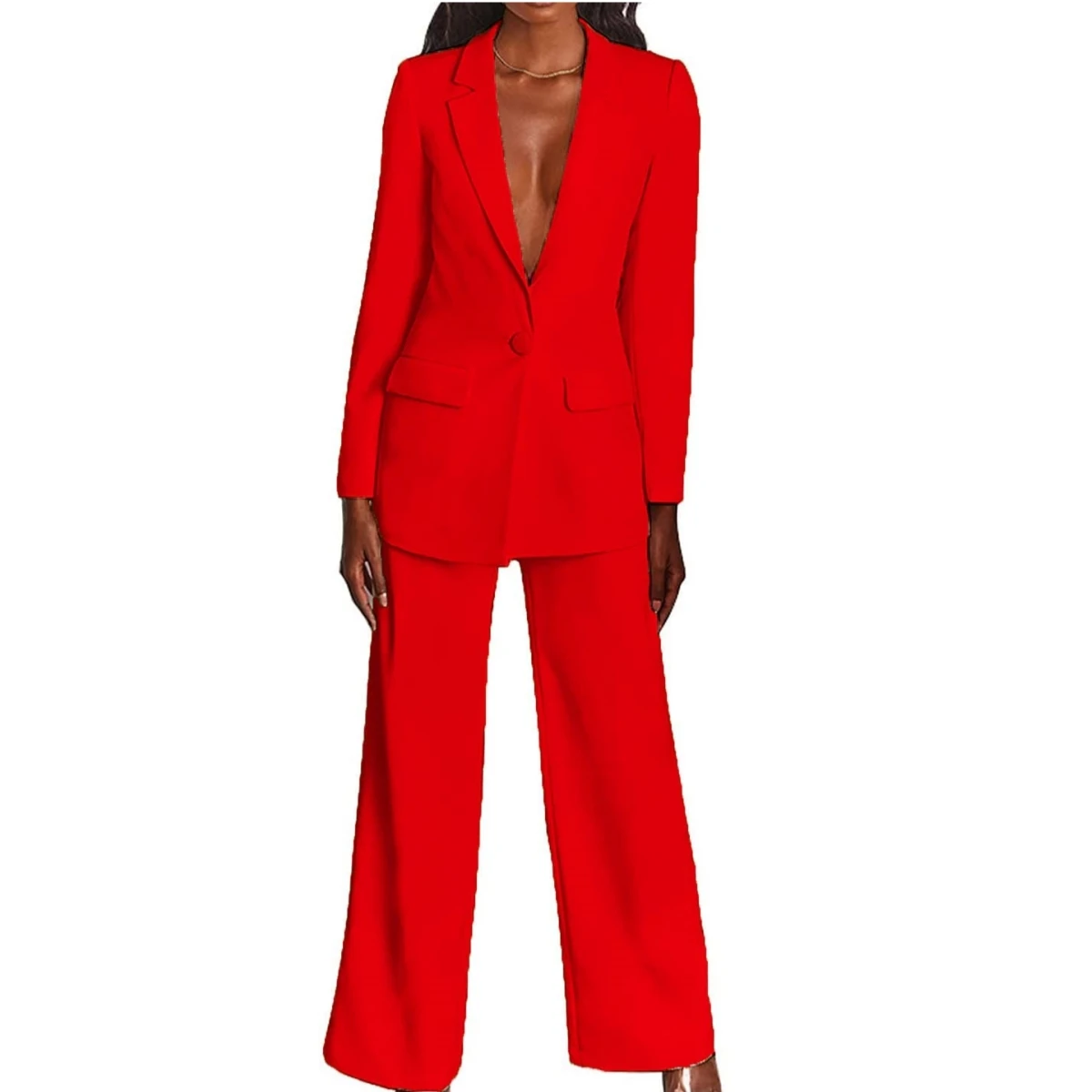 (Jacket+Pants) Formal Women Suit Set 2 Pieces Casual Tuxedo One Button Slim Fit Girl Suit For Party Prom Custom Made