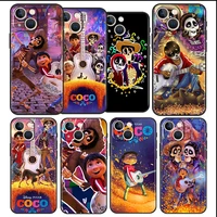 disney movie coco dream chasing for apple iphone 13 12 pro max mini 11 pro xs max x xr 6 7 8 plus se2020 black phone case