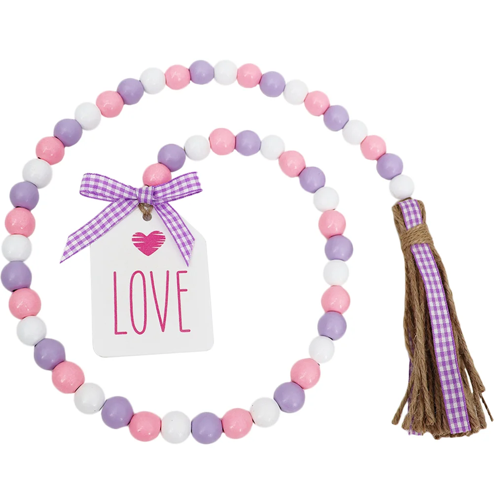 

Beaded Tassel Valentine's Day Bead String Valentine Day Pendant Tassel Bead String