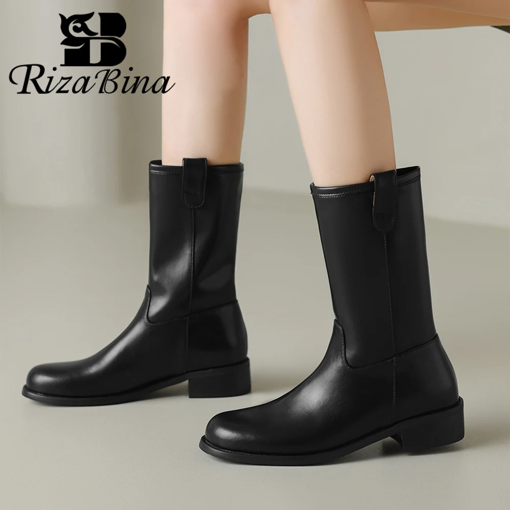 

Ботинки женские до середины икры, с круглым носком, на массивном каблуке, размеры 34-43