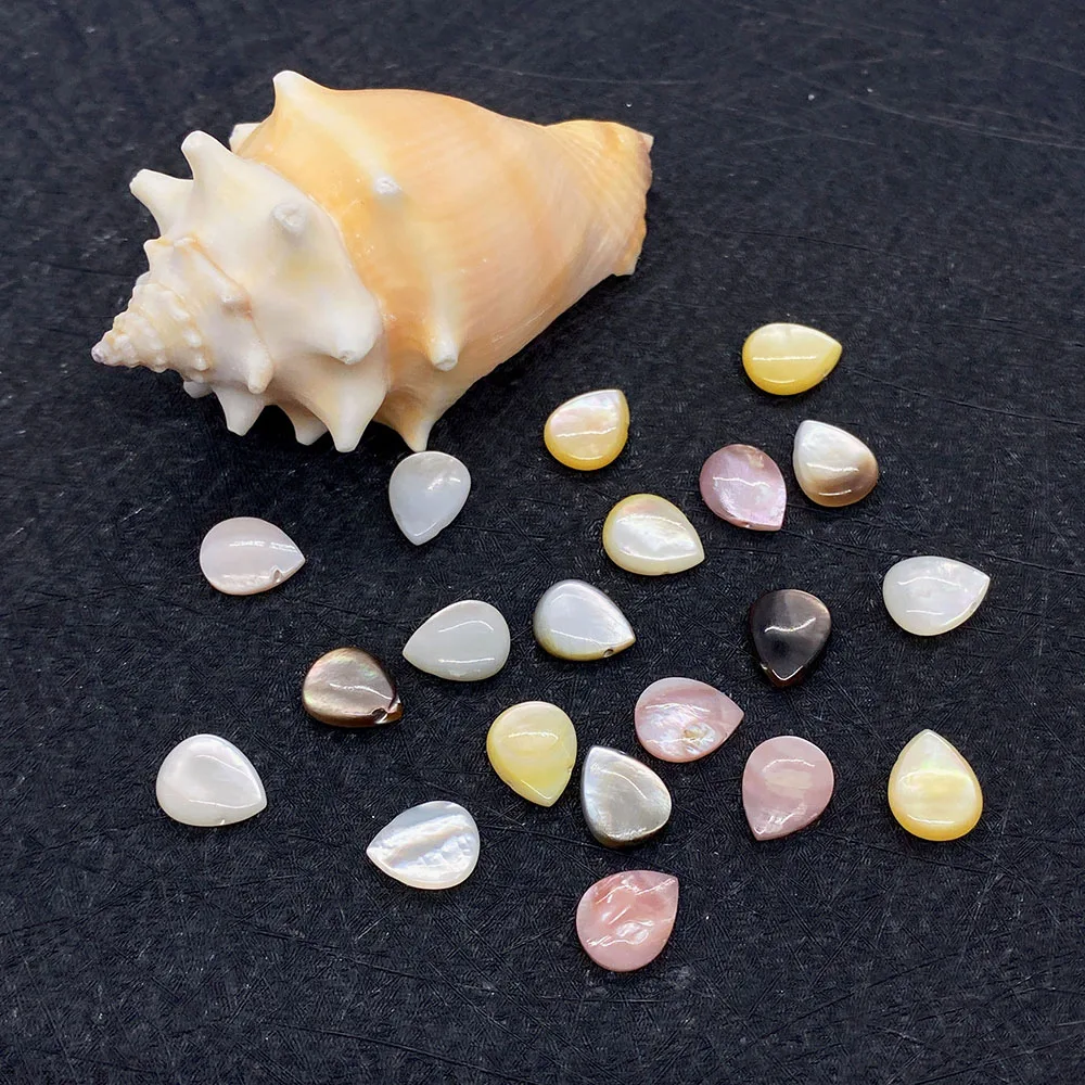 

Drop Shape Sea Water Natural Multicolor Beads Shell 8x10mm Size Polished DIY Jewelry Charm Making Necklace Ring Jewelry Item