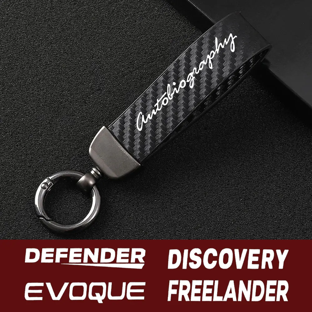 

Car Key Ring Carbon Fiber Rope Keychain For Land Rover Autobiography Defender Discovery Evoque Freelander SUPERCHARGED SVR Velar