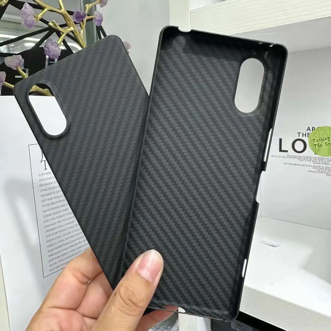

For Sony Xperia 5V Case Carbon Fiber Phone Cover Aramid Fiber Ultra-thin Shockproof Protective Cover Case For Sony Xperia 5V