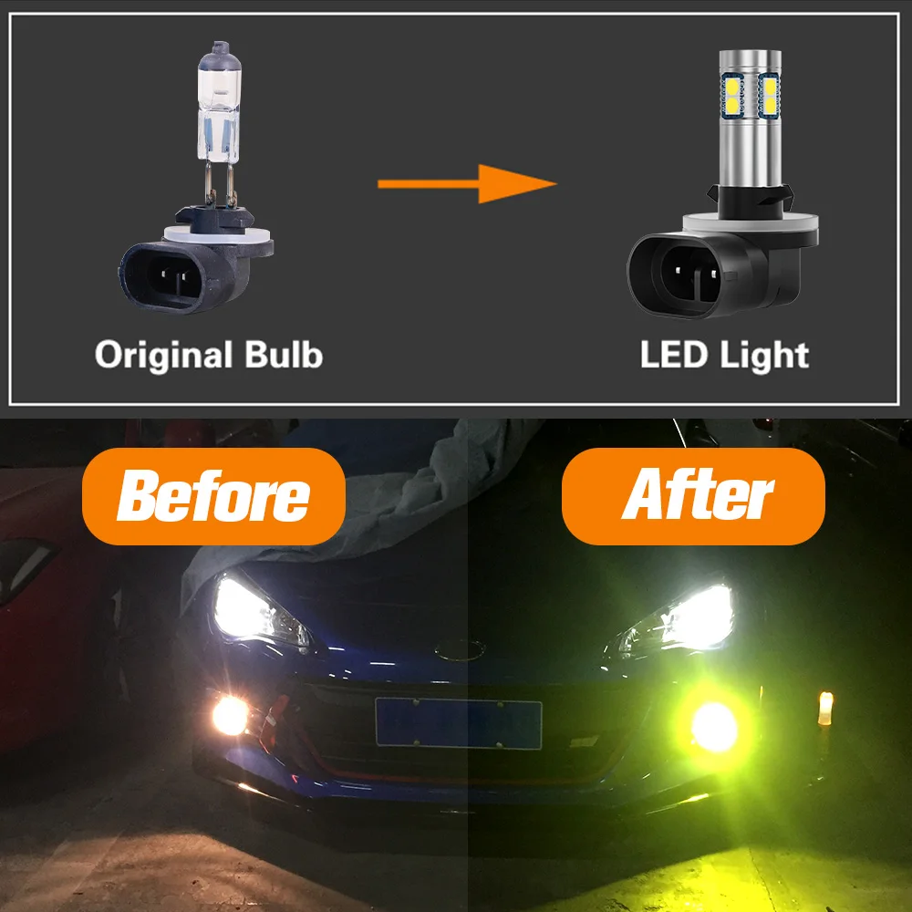 Светодиодные противотуманные фары 2 шт. лампа Canbus 881 H27W для Kia Carens Ceed Cerato Saloon Magentis