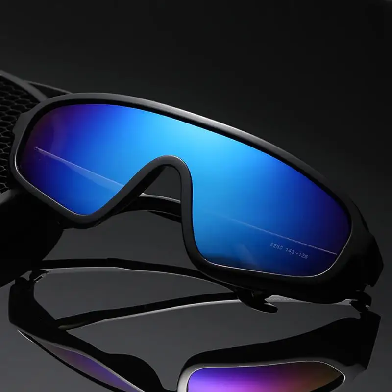 

Солнцезащитные очки унисекс с большой оправой, цельные, без оправы, с защитой от УФ-лучей, модные, для улицы, велоспорта