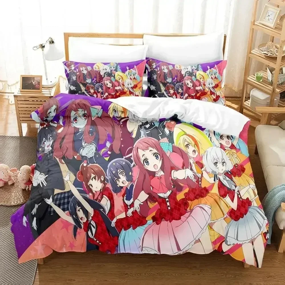 Фото Комплект постельного белья с 3D принтом Zombie Land Saga Single Twin Full Queen King Size, комплект постельного белья для взрослых и детей, комплекты пододеяльников из полиэстера для спальни №1