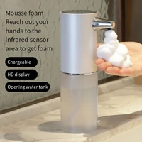 soap dispenser desktop rechargeable temperature display liquid soap dispenser automatic foam hand sanitizer machine for bathroom