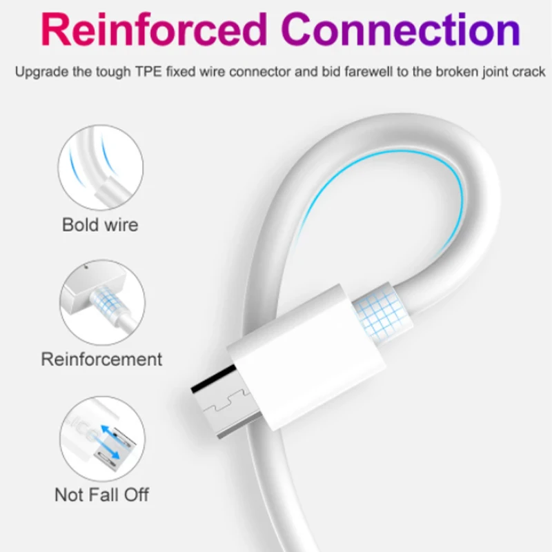 Кабель Micro USB для быстрой зарядки мобильных телефонов шнур синхронизации данных