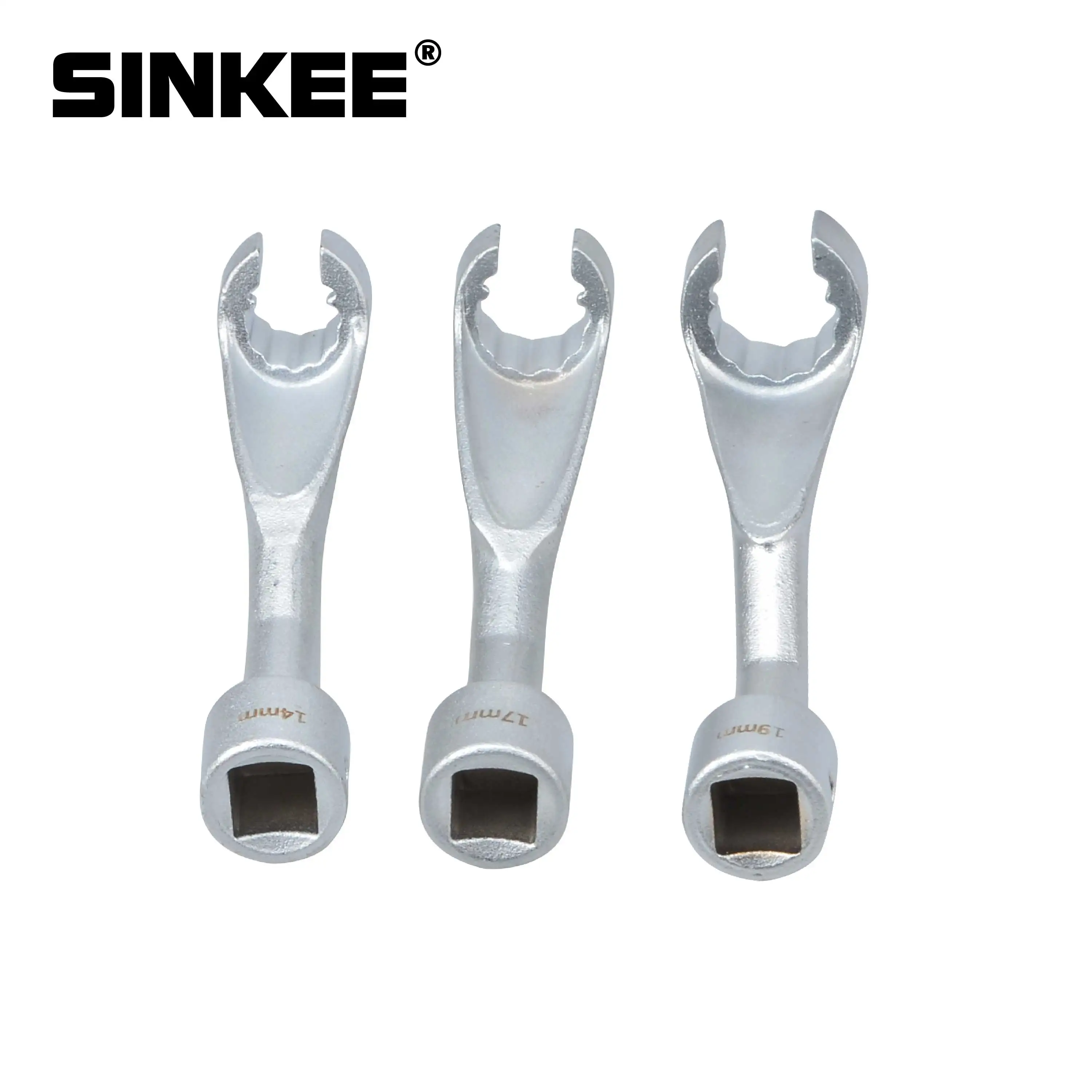 

3pc 1/2"Dr Fuel Injector Line Injection Socket Set 14 17 19mm For BMW VW MERCEDES BENZ Open End SK1856