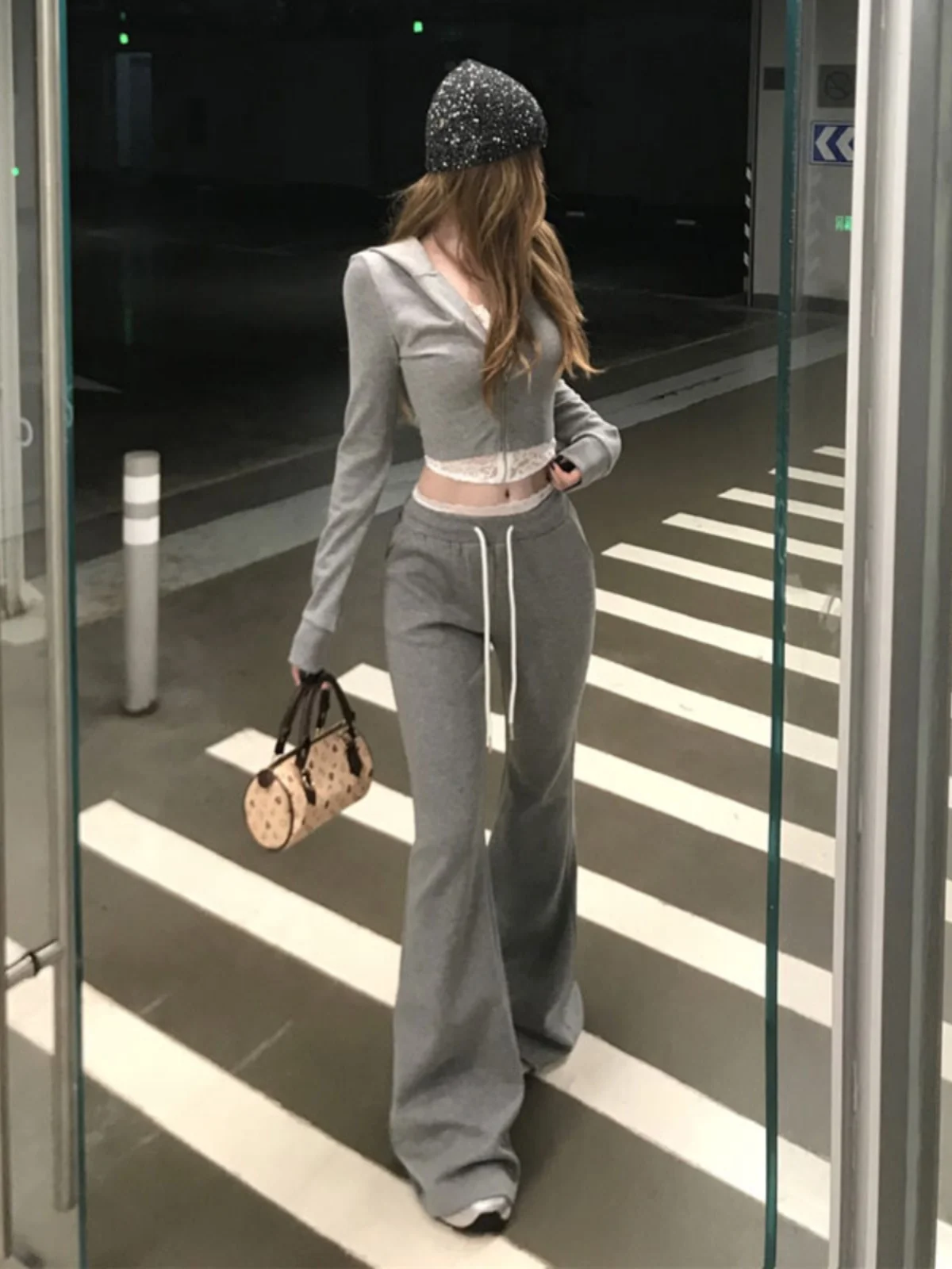 Крутой комплект для девочек Drag Sister брюки повседневный спортивный корейский