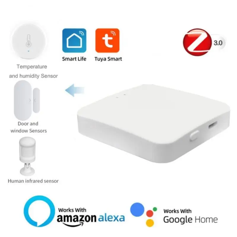 

Wireless Bridge Diy Smart Home Scene Linkage Remote Control Tuya Work With Alexa Google Home Zigbee Gateway Hub