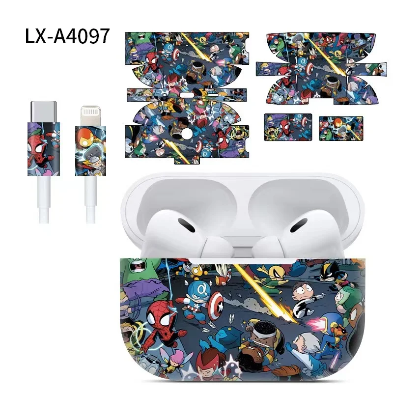 

2PCS Protective Cover 3M Sticker Skin Film For Airpods Pro2 Guard Print Sticker Bluetooth Earphone Accessories For AirPods Pro2