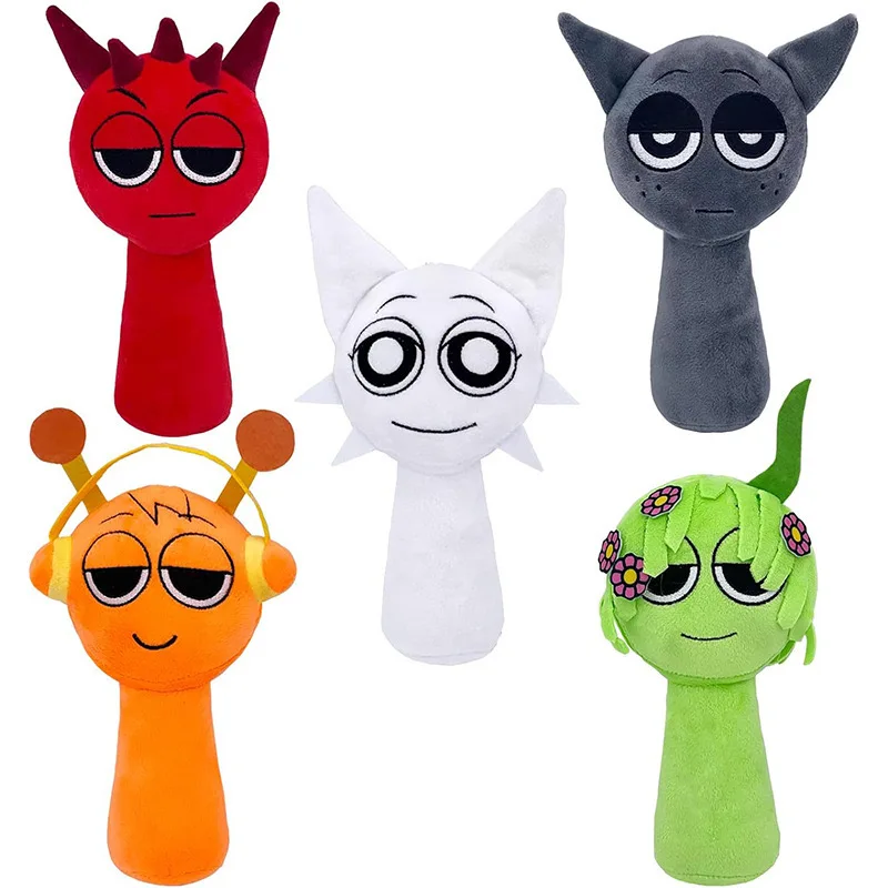 Игра ужасов Sprunki плюшевая мультяшная мягкая подушка украшение для детских кукол