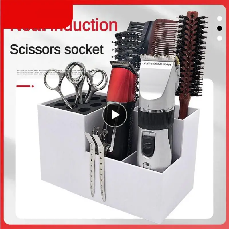 

18.5x8.5x10.5cm Beauty Tool Storage Box Hairdressing Tools Scissors Scissors Box Styling Accessories Black The New 189g