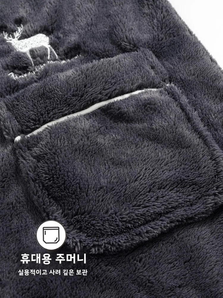 Langsha Пижамы мужские осенне-зимние фланелевые утолщенные теплые можно носить на