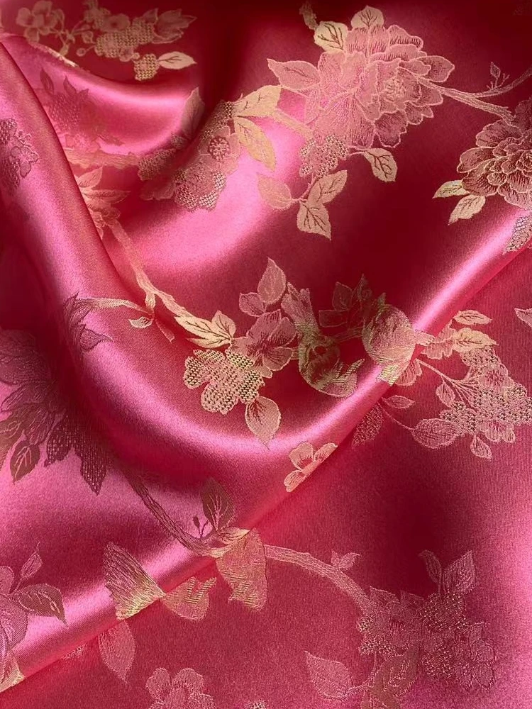 Натуральная шелковая ткань жаккардовый Плетеный Многоцветный Новый китайский