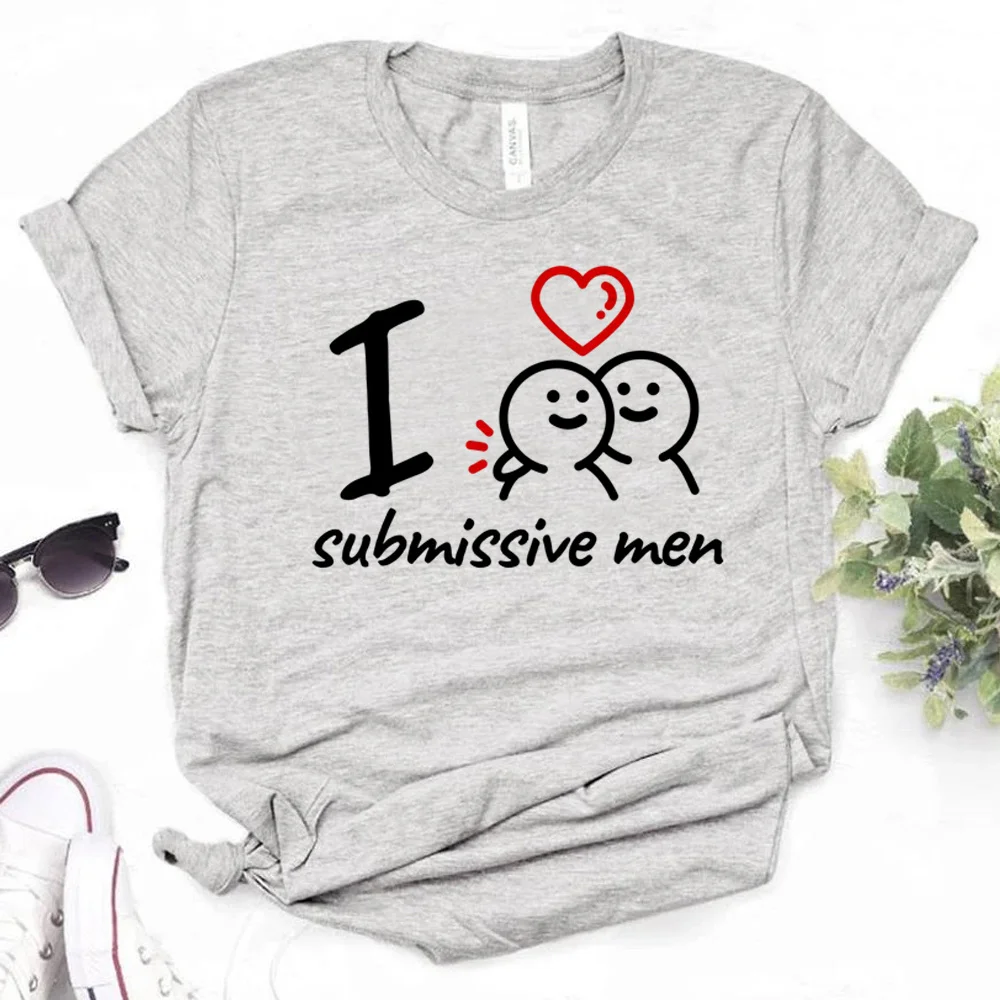 

I Love Submissive Мужская Женская Аниме комиксная футболка женская дизайнерская японская Одежда Манга