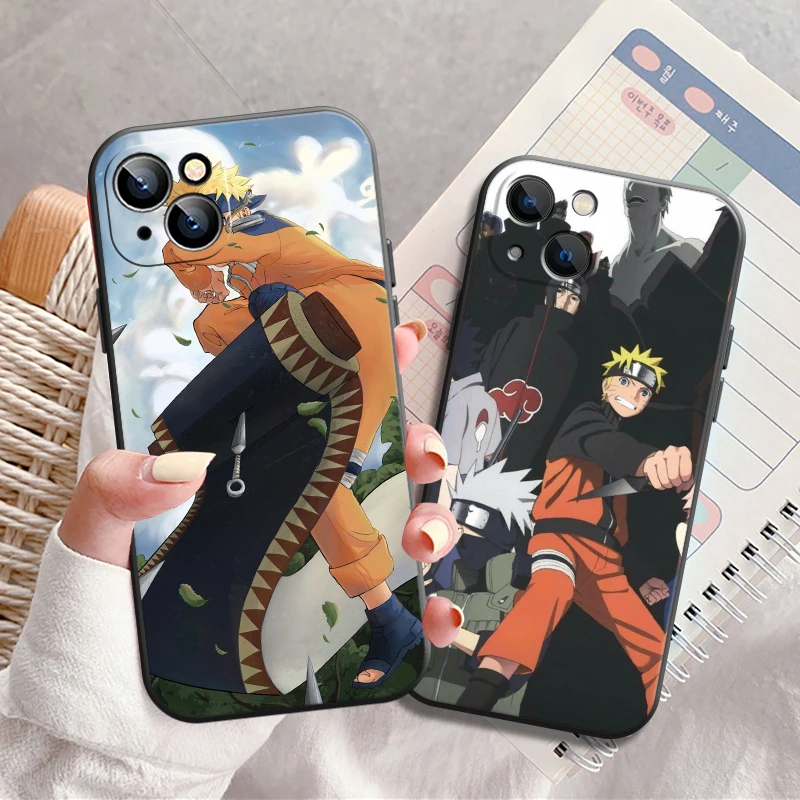 

Japan Anime Naruto Phone Case For iPhone X XS XR XS Max 11 11 Pro 12 12 Pro Max For iPhone 12 13 Mini Funda Back Black Soft