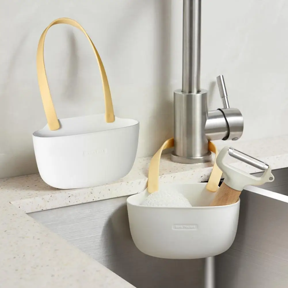 Сушилка для кухонной раковины, подвесная сумка, принадлежности для хранения, подвесной держатель для слива, органайзер, корзина для губки, кухонные аксессуары из ТПР X2M8