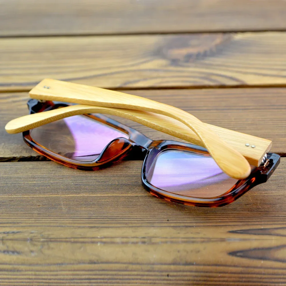 Очки для чтения с бамбуковыми дужками и леопардовым принтом + 0 75 1 25 5 до 6