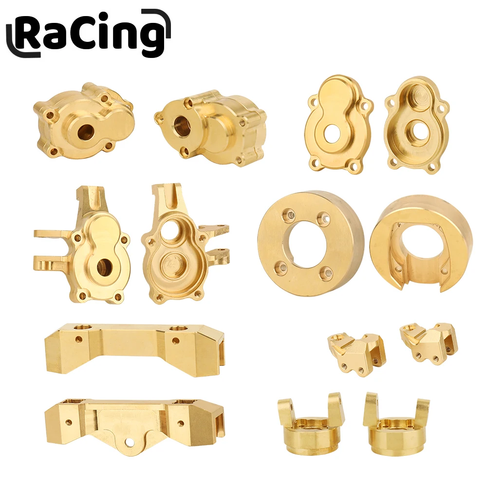 

YiKong Metal Brass Front Steering Group Rear Axle Mount for 1/10 YK4102 YK4103 YK6101 1/8 YK4082 RC Crawler Car Upgrade Parts