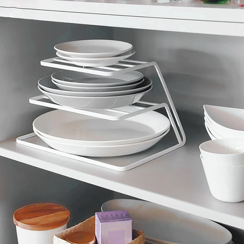 

1Pc Dish Drying Rack 3 Layer Tableware Storage Rack Closet Organizer Bowl Holder Plate Storage Shelf Kitchen Drying Rack