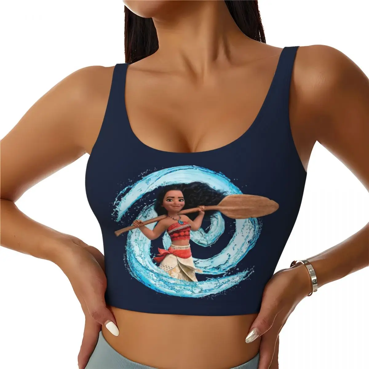 Индивидуальный ударный спортивный бюстгальтер Moana с спиральными волнами для