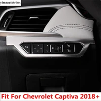 stainless steel headlight head light lamp switch adjust control frame cover trim for chevrolet captiva 2018 2021 car accessories