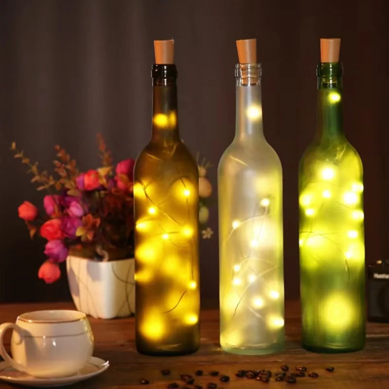 

Wine Bottle Stopper Copper Wire Light LED Bottle Light String Firefly Light Bar Creative Light Festival Decoration.