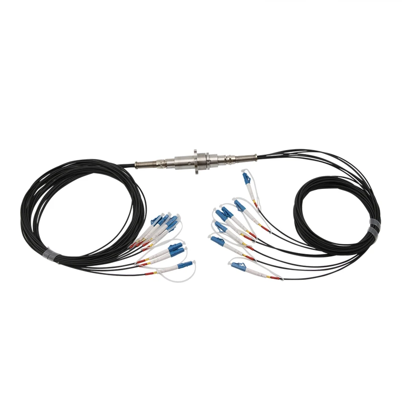 

Dual-channel fiber slip ring,300rpm IP65 or IP67 Max Optical power 23dBm,super long life,applied in UAV