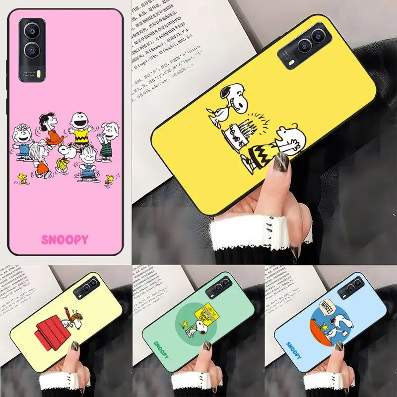 

Cute Snoopy Dog Phone Case Shell For Vivo Y31 Y53 Y55 Y66 Y67 Y69 Y71 Y75 Y79 Y81 Y83 Y9S V11 V15 V17 Neo Macia Cover Capa