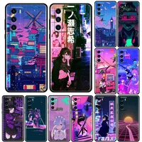 anime vaporwave glitch hot silicone phone case for huawei p30 p40 p20 p10 lite p50 pro p smart z 2019 soft tpu back cover coque