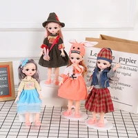30cm princess doll 6 points bjd fashion doll set 23 joints movable 3d real eyes diy girl dress up toy childrens holiday gift