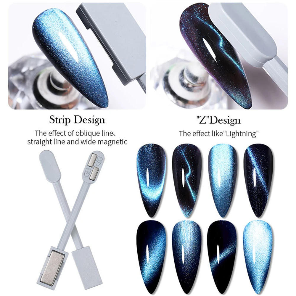 

Магнитная палочка с двойной головкой и эффектом 9D, сильная пластина для УФ-геля «кошачий глаз», многофункциональная магнитная доска, инструменты для дизайна ногтей