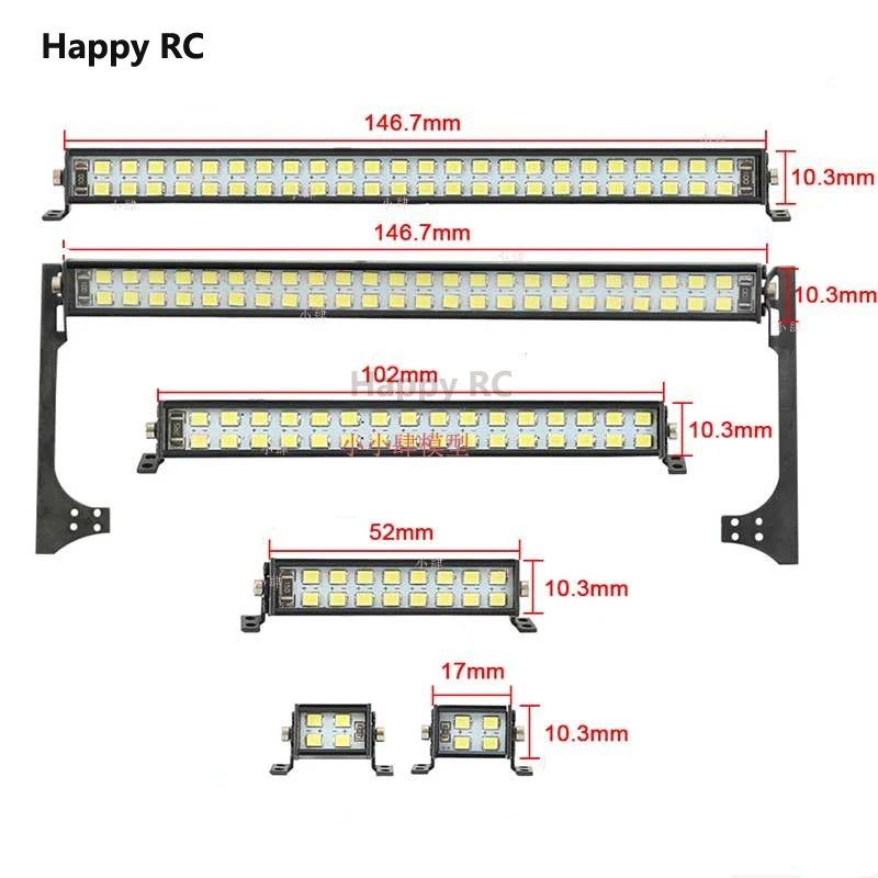 

1pcs LED Light Bar Roof Lamp CH3 Control for 1/10 RC Crawler Axial Capra SCX10 II 90046 RGT EX86100 TRX6 TRX4 D90 E613