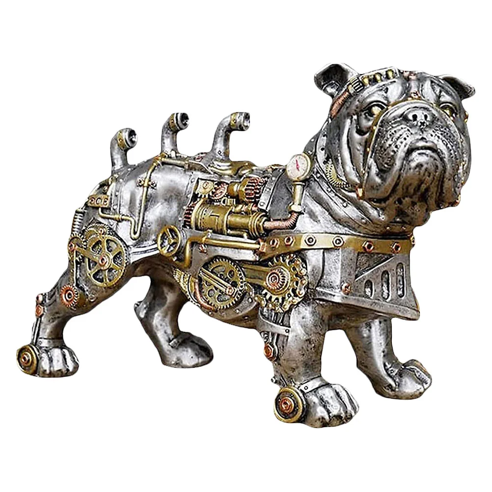

1Pc Unique Mechanical Dog Adorn Creative Desktop Punk Dog Figurine Decor