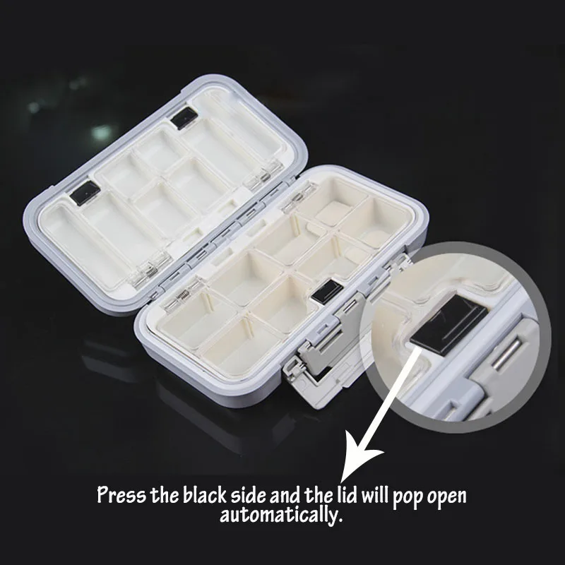 Водонепроницаемый бокс для хранения рыболовных снастей двухсторонний приманки