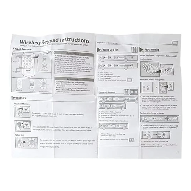 Клавиатура гаража подходит для моделей Genie Intellicode Older GWKP GWK-IC ACSDG ACSDA1