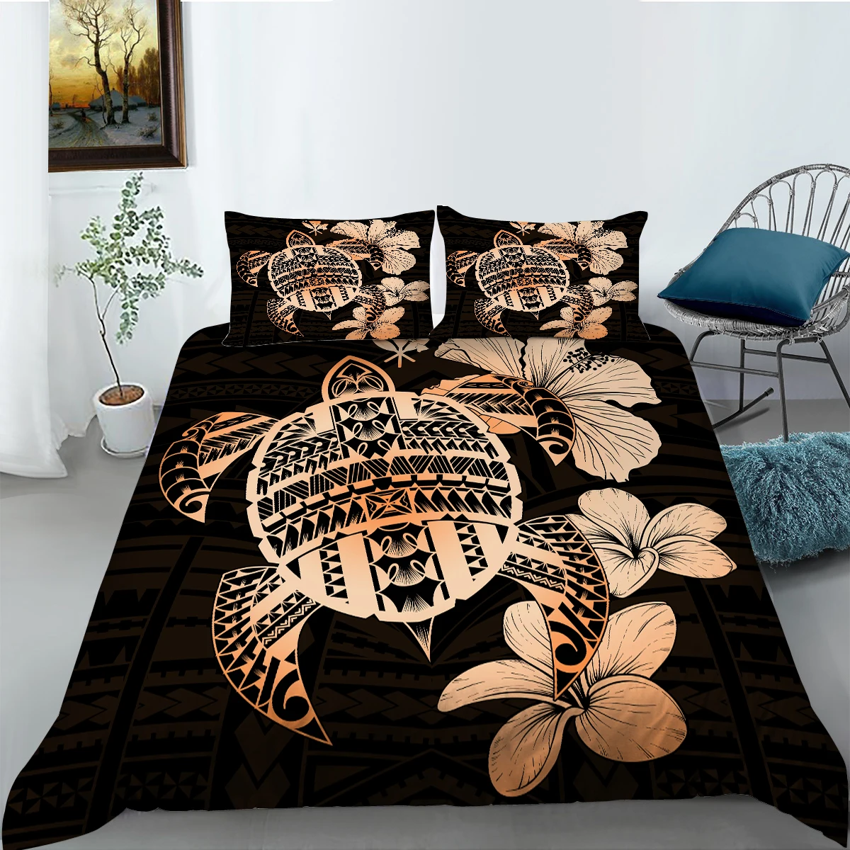 

Fashion Bedding Set 2/3pcs 20 Patterns 3D Turtles Printing Duvet Cover Sets 1 Quilt Cover + 1/2 Pillowcases Twin Full Queen King
