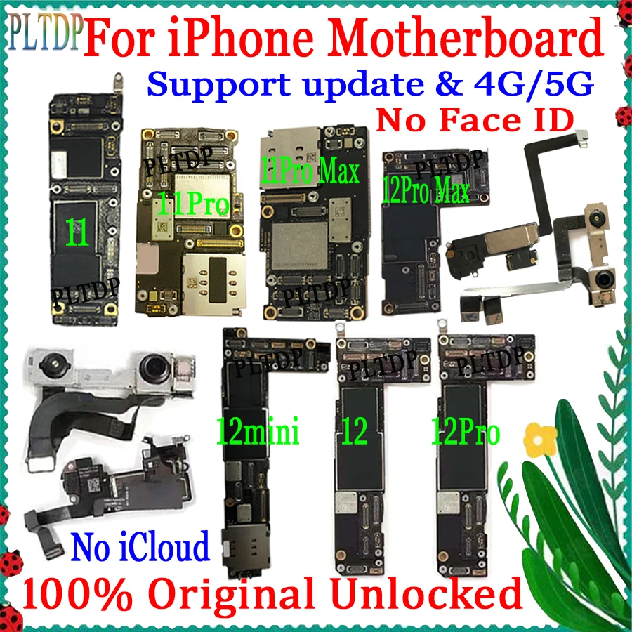 Материнская плата No icloud для iPhone 11 Pro Max/12 Max оригинальная разблокированная 100%