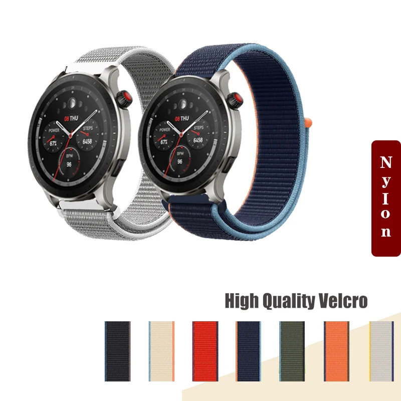 

22mm Nylon Watch Band For Huami Amazfit GTR 4 GTR 3 Pro GTR2 2e 47mm Strap For Huawei GT 2 Pro 2e GT3 46mm Replacement Bracelet