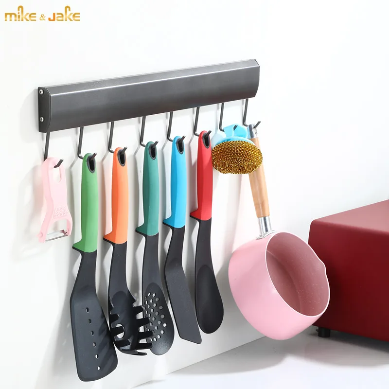 

Серые настенные крючки для ванной комнаты, кухни, с крючками