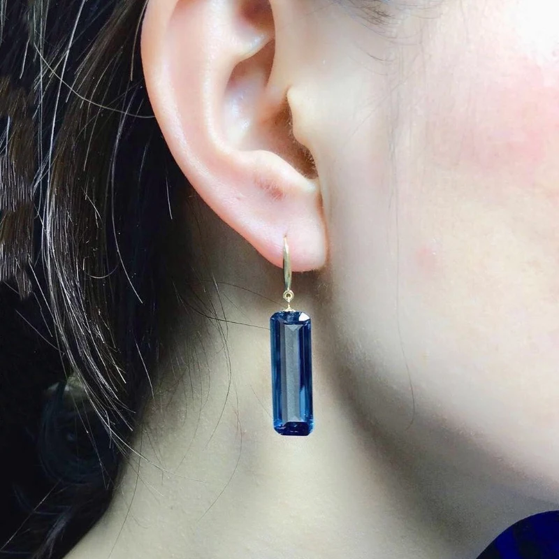 Серьги-подвески из серебра 925 пробы