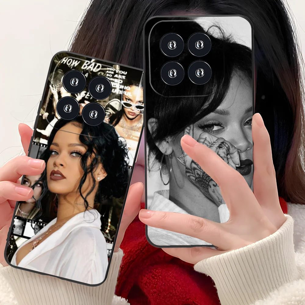 Чехол для мобильного телефона R-Rihanna Xiaomi 15 14 13 12 11 10 9 T Ultra Lite Pro S SE X 5G черный чехол