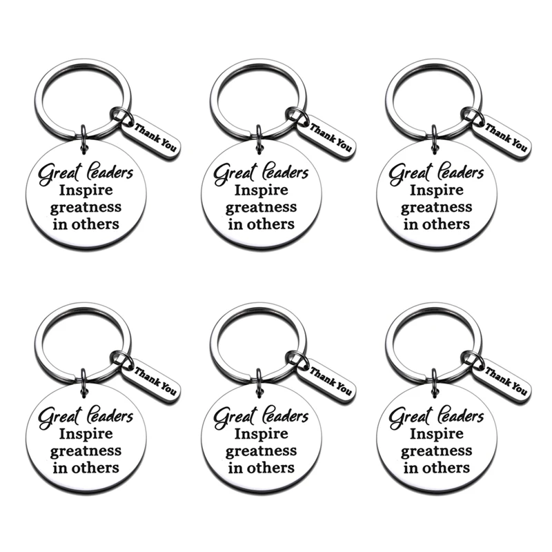 

6Pcs Boss Keychain Gifts For Women Men Lady Boss Leaders Christmas Birthday Boss Day Valentine Retirement Leaving Gifts