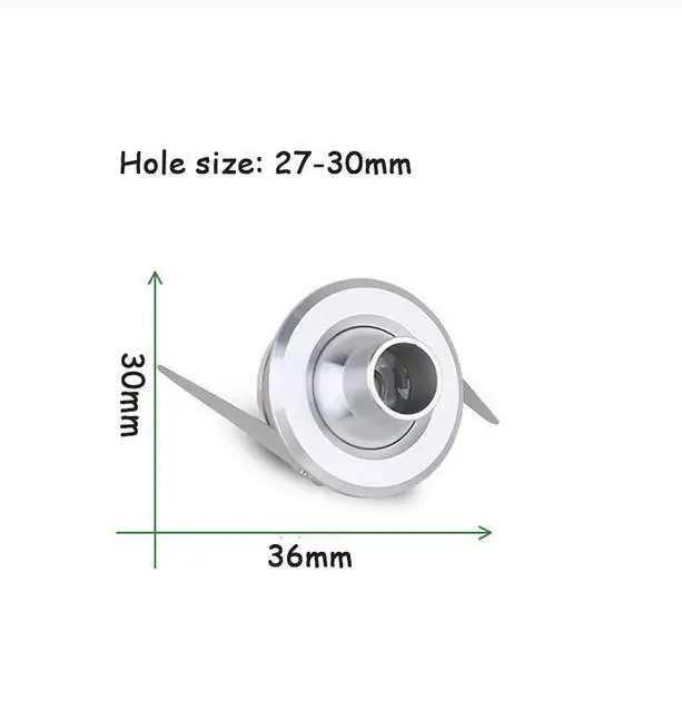 Встроенный светодиодный светильник для шкафа 1 Вт 3