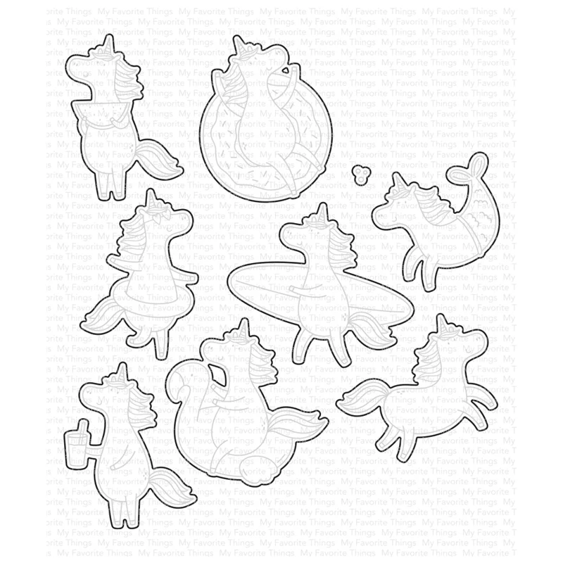 Однородные прозрачные штампы с единорогом для скрапбукинга в честь июня 2023 года