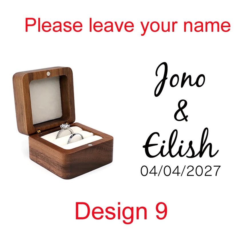 

Деревянная шкатулка для колец, дисплей для ювелирных изделий, держатель для колец для влюбленных, предложение, органайзер для помолвки и свадьбы, золотой подарок на годовщину свадьбы